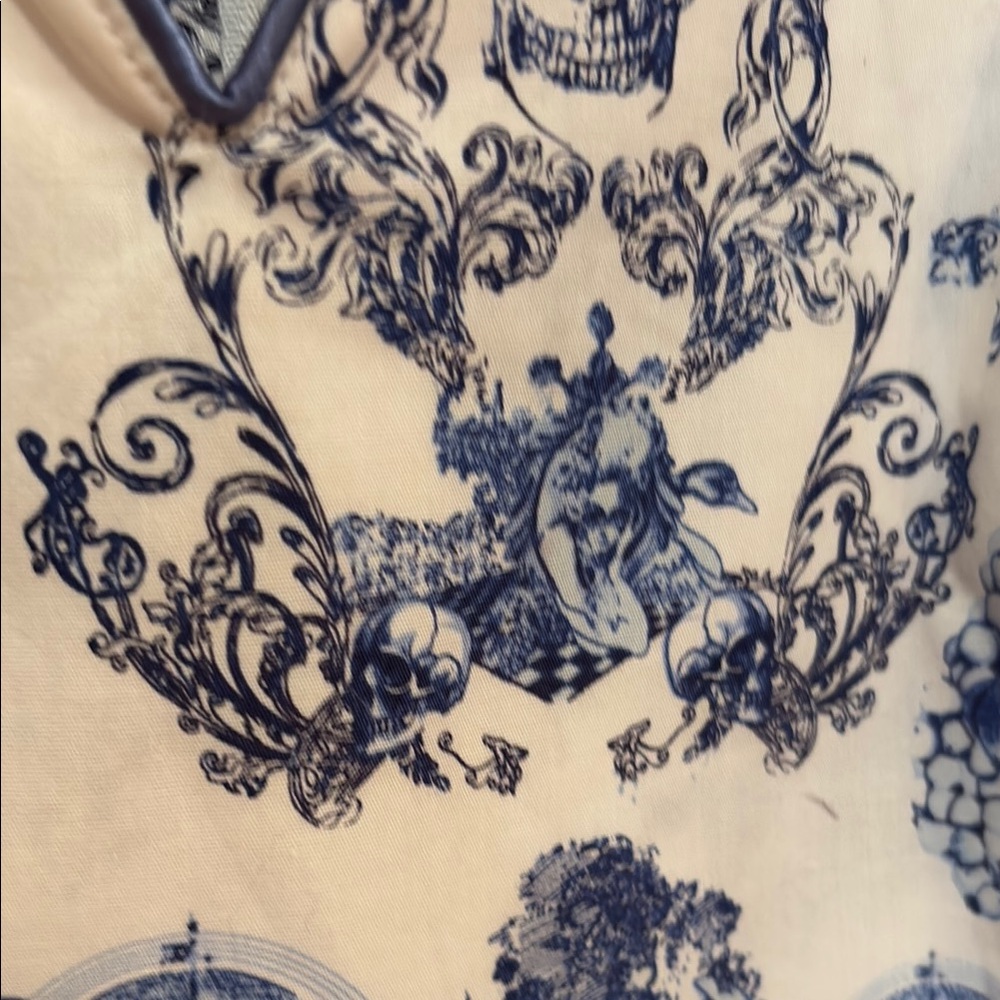 Elegant Blue Floral Women's Dress - Picture 3 of 4